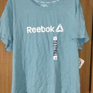 Reebok Classic Blue XXXL Men's Cotton Short Sleeve T-Shirt Crew Neck